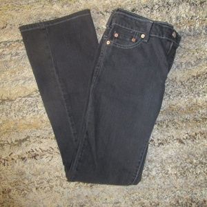 Black Levi's 518 Super Low Bootcut
